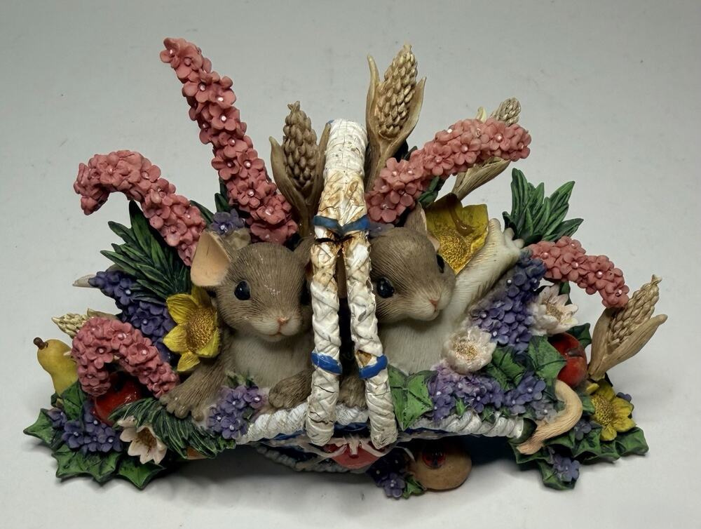 Rare Charming Tails Country Luv-In 88/141 Fitz & Floyd Mice Figurine Read Desc.